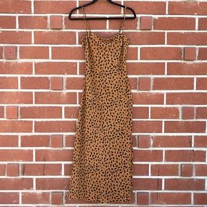 Spotted Cutout Maxi Dress